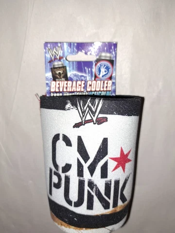 CM Punk WWE Can Coozie Beverage Holder Cooler AEW Vintage NEW RARE Mint Cover