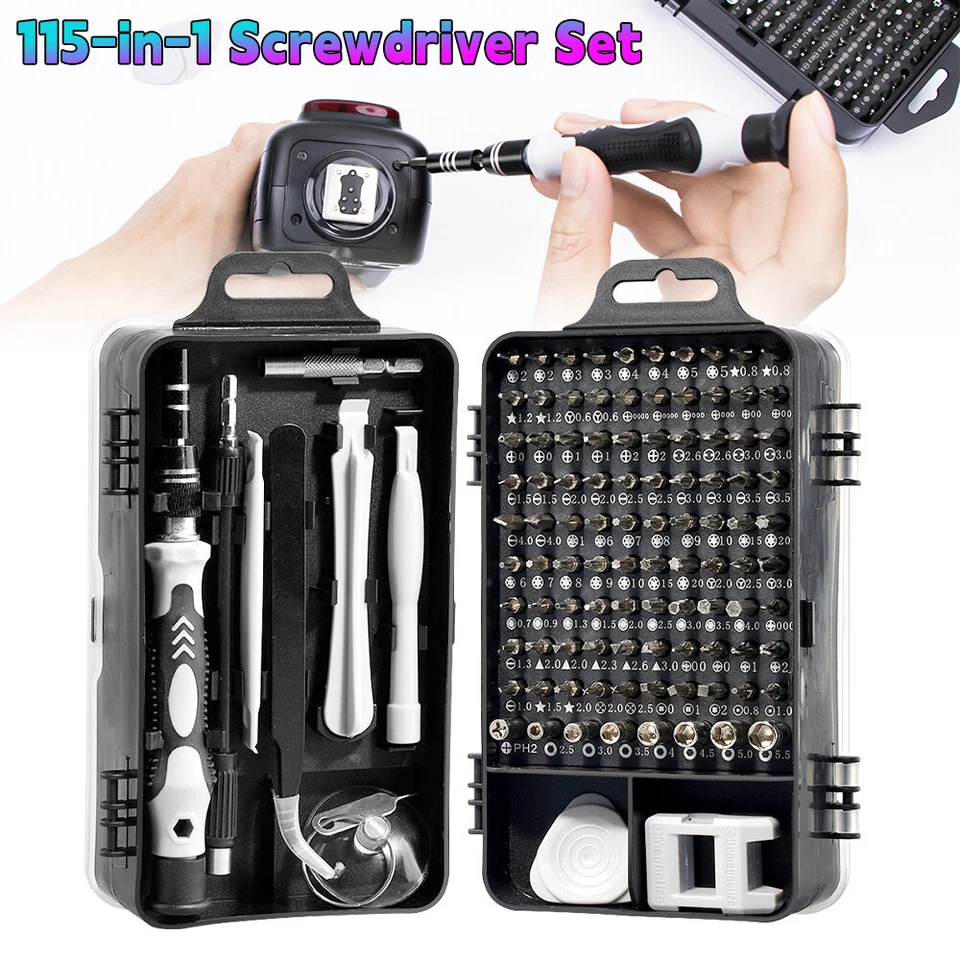 115x Screwdriver Set Repair Tool Kit Magnetic Bit for iPhone Computer - Image 1 of 4