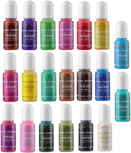 20 Metallic Epoxy Resin Color Pigment Liquid Pearl Epoxy UV Resin Dye Resin Colo - Picture 1 of 12