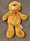 Build A Bear One Direction 16" Brown Teddy Plush Red Heart BAB 1D Retired 2013