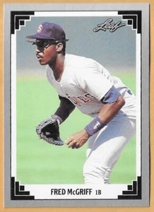 FRED McGriff San Diego Padres #342 - Hoja Casi Nuevo-Como Nuevo 1991 - Imagen 1 de 2