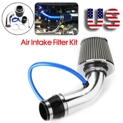 Cold Air Intake Filter Pipe Induction Power Flow Hose System Car-Accessories Set - Image 1 of 4