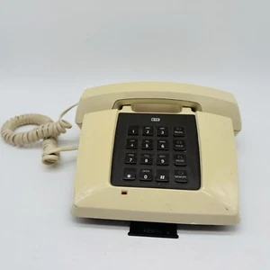 Teléfono de escritorio con cable beige GTE de colección años 80 línea fija sin probar 28902 - Imagen 1 de 6