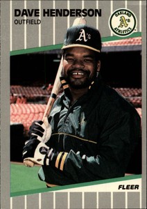 1989 (ATHLETICS) Fleer Glossy #10 Dave Henderson