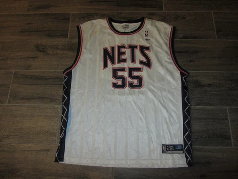 Dikembe Mutombo New Jersey Nets NBA Basketball Jersey Reebok #55 XXL Retro Rare Cover