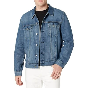 CALVIN KLEIN MEN'S DENIM TRUCKER JACKET (Size M) - Picture 1 of 6