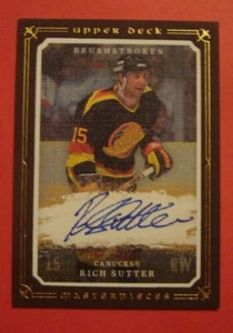 2008/09 UD MASTERPIECES RICH SUTTER AUTOGRAPH VANCOUVER CANUCKS - Picture 1 of 10