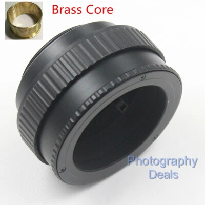 Brass M42 to M39 17mm-31mm Adjustable Focus Helicoid Adapter Macro Mount Tube - image 1 of 4