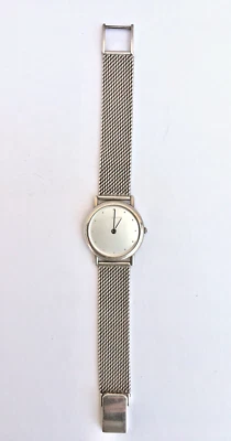 Georg Jensen Danish Modern Watch Sterling & Sterling Mesh Thorup & Bonderup - Image 1 of 4