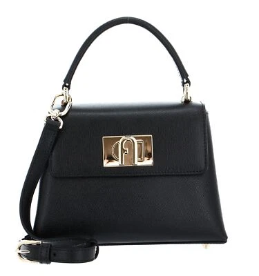 FURLA 1927 Mini Top Handle Bag XS Handtasche Nero Schwarz - Bild 1 von 4