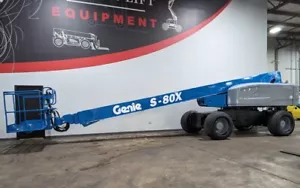 2015 GENIE S80X TELESCOPIC DIESEL PNEUMATIC BOOM LIFT STK 12641 - Picture 1 of 10