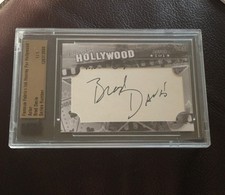 2011 FAMOUS FABRICS INK BRAD DAVIS CUT AUTO 1/1 HOORAY FOR HOLLYWOOD RARE