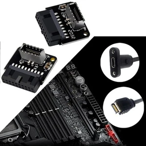 Adaptateur USB 3.0 19P/20P à Type C 24Pin Avant Type C 90 Degrés pour - Photo 1/8
