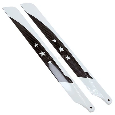 Carbon Blades 325mm x1 pair for 450 RC Helicopter 3D model aircraft propeller - Image 1 of 4