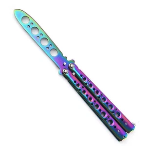 Metall Butterfly Balisong Spielzeug Messer Stahl Trainer Training stumpfes Werkzeug Praxis - Bild 1 von 2
