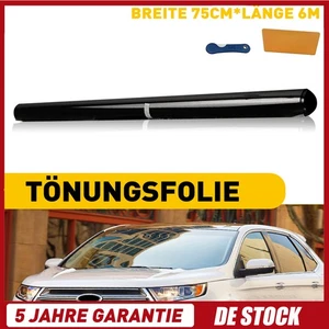 75X600Cm Tönungsfolie Tief Schwarz Sonnenschutzfolie 15% Vlt Scheiben Folie Auto - Bild 1 von 11