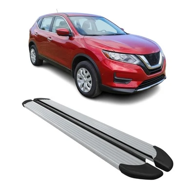 Barras Nerf estriberas escalón lateral para Nissan Rogue Sport 2017-2020 plateadas 2 piezas Foto 1 de 4