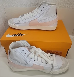 Nike Blazer Mid 77 Jumbo Wm Größe 10,5 weiß hellrosa Leder Schuhe DQ1471-101 - Bild 1 von 7