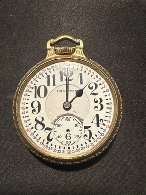 Hamilton 992 21 Jewel Pocket Watch Railway Special 10k Gold Filled Parts Repair - Image 1 of 4