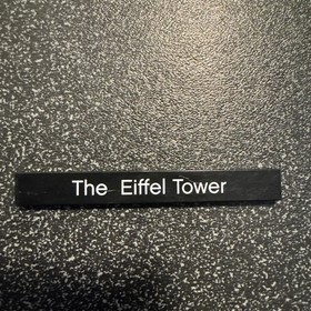 LEGO Architecture "The Eiffel Tower" 21019 Name Plate Tile Sign Black 1X8 RARE