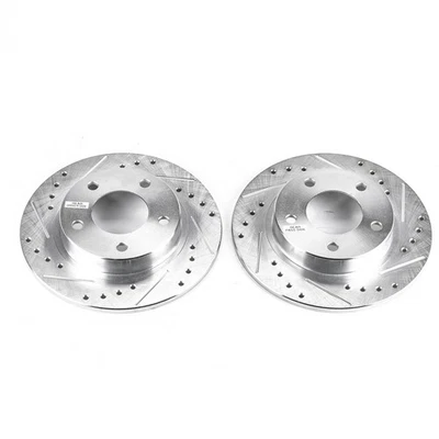 PowerStop Evolution Drilled Slotted Rotors Pair Rear For Ford Probe - Image 1 of 3