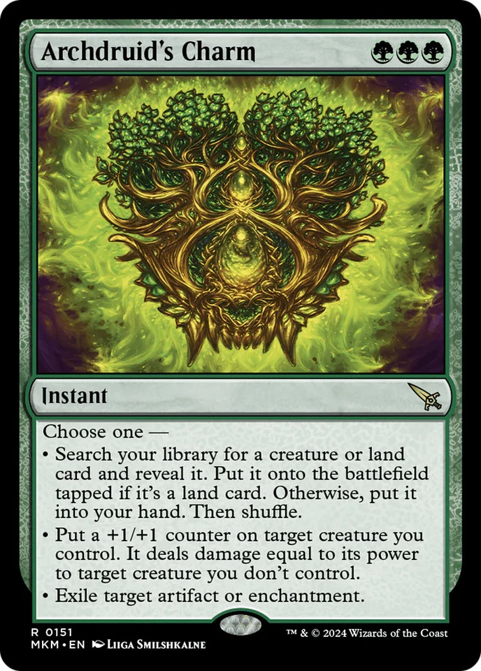 MTG Archdruid's Charm [Murders at Karlov Manor] Near Mint Magic - Image 1 of 1