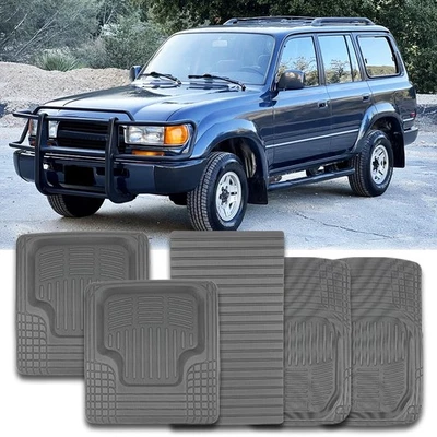 For Toyota Land Cruiser All-Weather Waterproof Car Floor Mat Front & Rear Carpet - Image 1 of 4