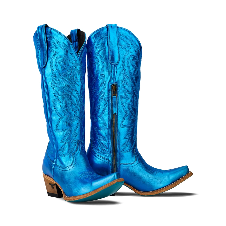 botas lane mujer talla 9 azul metalizado  Foto 1 de 1