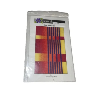 NIP Urban Elementz UE Behind Bars Quilt Pattern Pieced Jane Hardy Miller - Picture 1 of 4