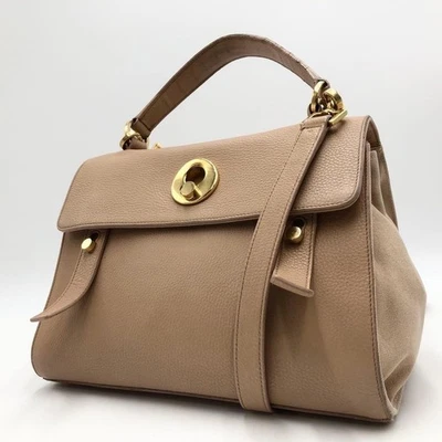 YSL Yves Saint Laurent Muse Two 2-way Shoulder bag Handbag Leather Pink Beige - Image 1 of 4