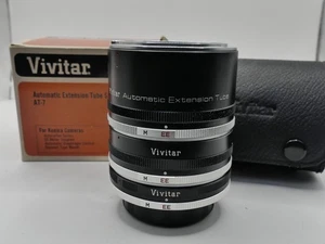 VIVITAR AUTOMATIC EXTENSION TUBES AT-7 FOR KONICA + 2X CONVERTER LENS 2142 - Bild 1 von 5
