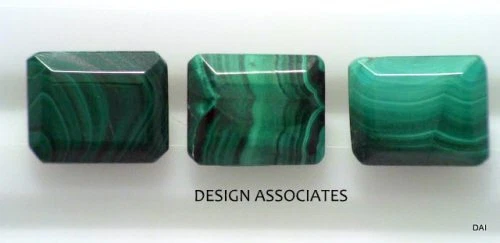 MALACHITE FACETED 16X12 MM EMERALD CUT GREEN COLOR  ALL NATURAL SOLD AS EACH - Image 1 of 1