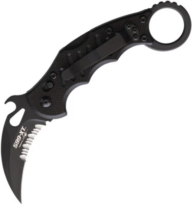 Fox Karambit Linerlock Black Smooth G10 Folding Bohler N690 Pocket Knife 599XTS - Image 1 of 2