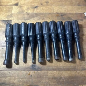 Rare Insulated Tools Co. USA Cohardite Nut Driver Set 10 Piece Black Vintage - Picture 1 of 24