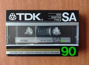 TDK SA90 1984 IECII/TYPEII COMPACT AUDIO CASSETTE TAPE BRAND NEW SEALED RARE - Picture 1 of 6
