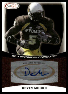 2009 SAGE #A36 Devin Moore Autographs Red - Image 1 of 2