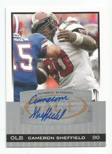 2010 Sage Hit Autograph Silver Cameron Sheffield Troy Trojans Kansas City Chiefs