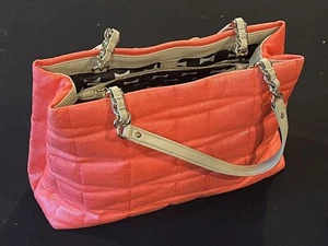 Kate Spade  Veranda Place Quilted Bow Straw Chain Strap Satchel Shoulder Bag - Picture 1 of 6