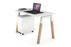 Quadro A Leg Office Desk - Wood Leg Cross Beam [1000L x 600W]
