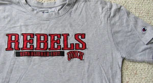 UNLV Las Vegas REBELS gray t-shirt men L CHAMPION stitched letter NEW w/o tags - Picture 1 of 8