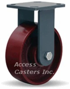 Rueda de placa rígida Hamilton R-WH-6MB 6"" x 2"", rueda de hierro fundido, 1400 libras de capacidad - Imagen 1 de 2