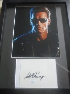 ARNOLD SCHWARZENEGGER SIGNED/AUTOGRAPHED MATTE CUT FRAMED JSA CERTIFIED LETTER - Picture 1 of 8