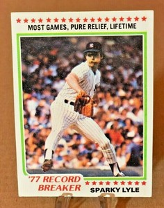 1978 Topps ⚾ SPARKY LYLE #2, N.Y. Yankees   -  GOOD