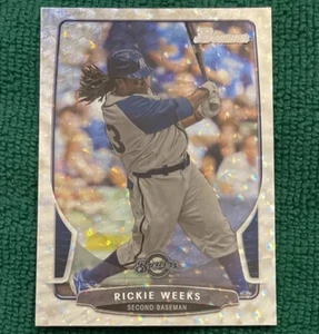 2013 Bowman Silver Ice #199 ⚾️ Rickie Weeks ⚾️ Milwaukee Brewers ⚾️ - Picture 1 of 6