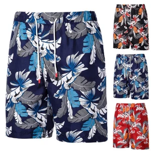 Men's Swimming Board Hawaii Shorts Drawstring Trunks Swim Beach Holiday Pants UK - Picture 1 of 10
