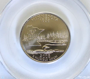 2005-P Minnesota Statehood Quarter PCGS Certified MS68SF Satin Finish - Picture 1 of 4