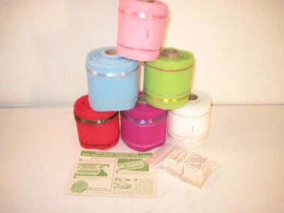 VTG NOS 6 COLORS TULLE? PULL STRING FOR BOW MAKING + INSTRUCTIONS, NEVER OPENED - Image 1 of 3