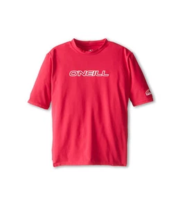 O'Neill Little Girls 4 Short Sleeve Basic Rashguard Rash Tee Guard UV Shirt Pink - Picture 1 of 3