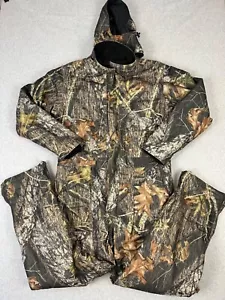 Winchester Coveralls Mens L Mossy Oak Camo Thinsulate Hunting Zip Hood - Picture 1 of 14