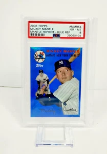Topps Mickey Mantle 2008 reimpresión refractor azul #MMR54 New York YakneePSA como nuevo 8 - Imagen 1 de 2